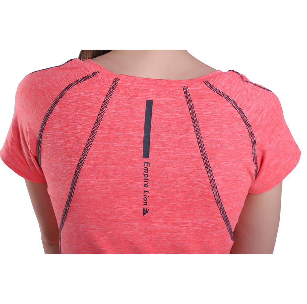 Women Quick Dry Fit Sweat Shirt T-Shirt Sports Workout Athletic Fitness Running Tops