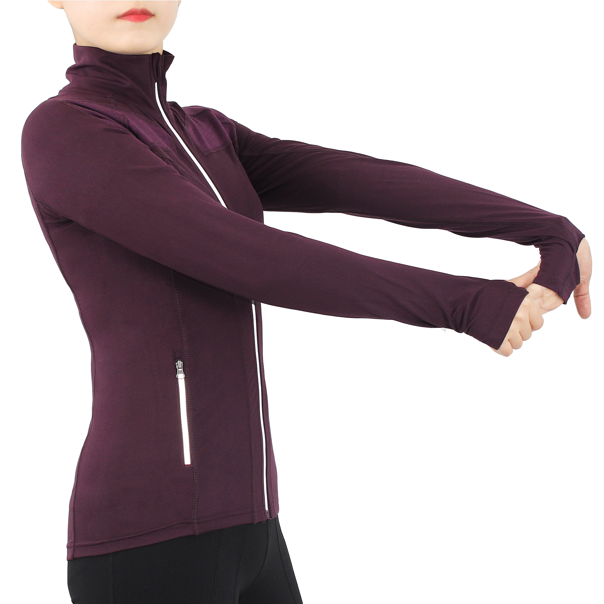 Women's Running Define Jacket, Slim Fit Athletic Soft Long Sleeves Reflective Zip Tops