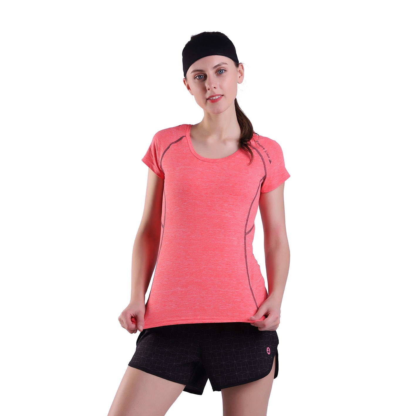 Women Quick Dry Fit Sweat Shirt T-Shirt Sports Workout Athletic Fitness Running Tops